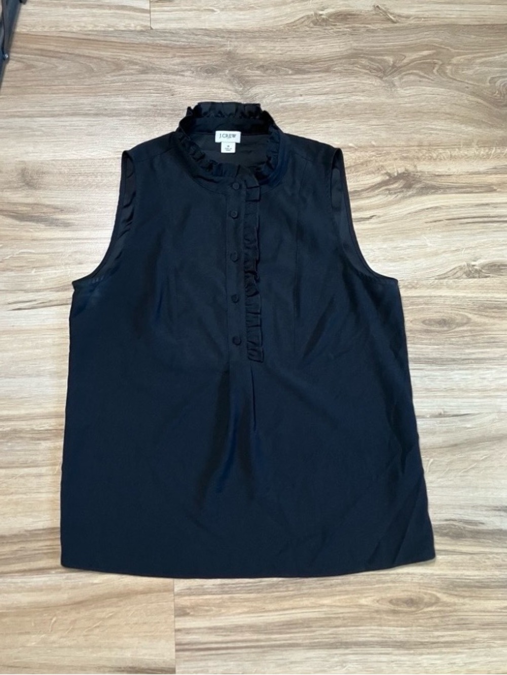 J.Crew Ruffle-trim Crepe Tank Top